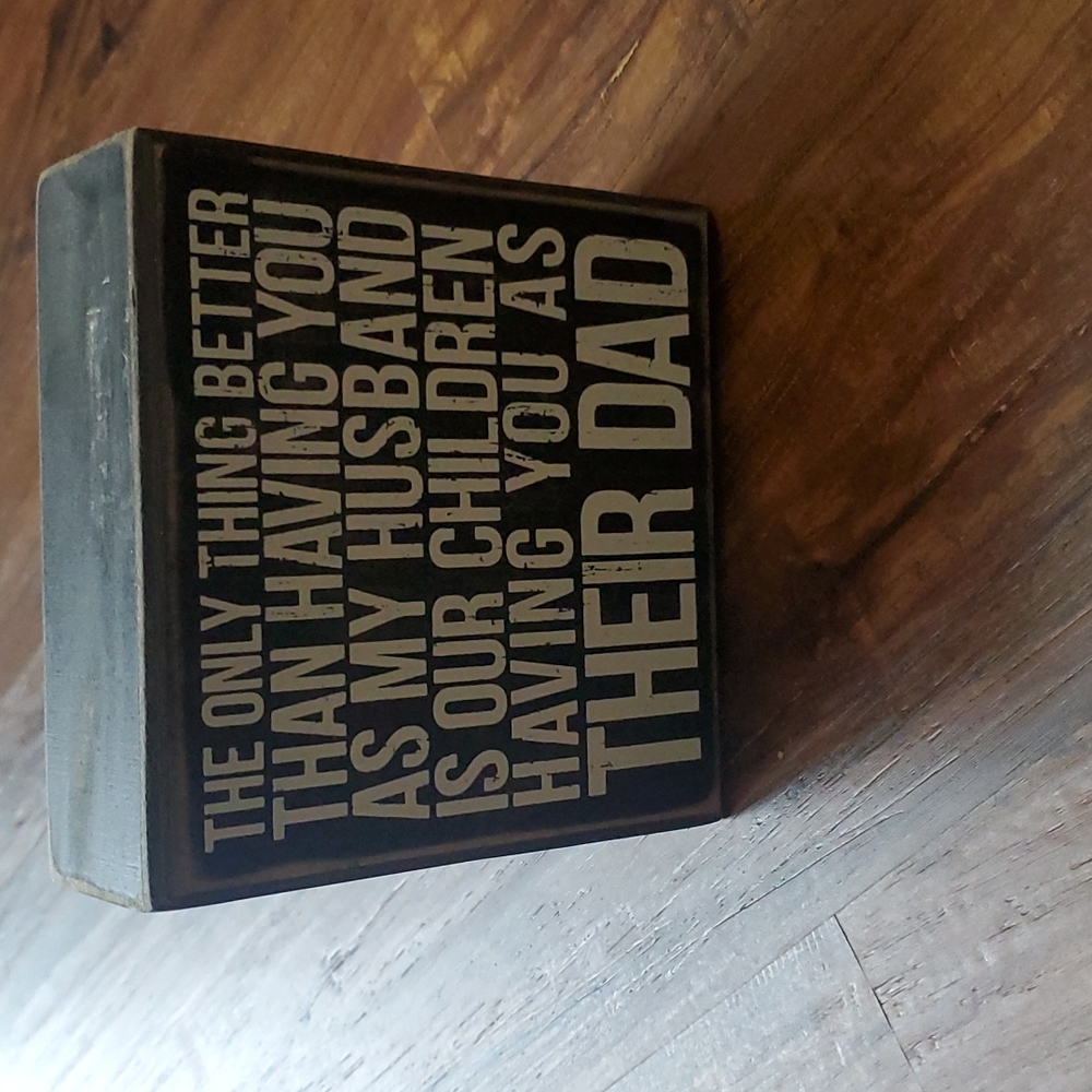 Wooden block sign 5×5